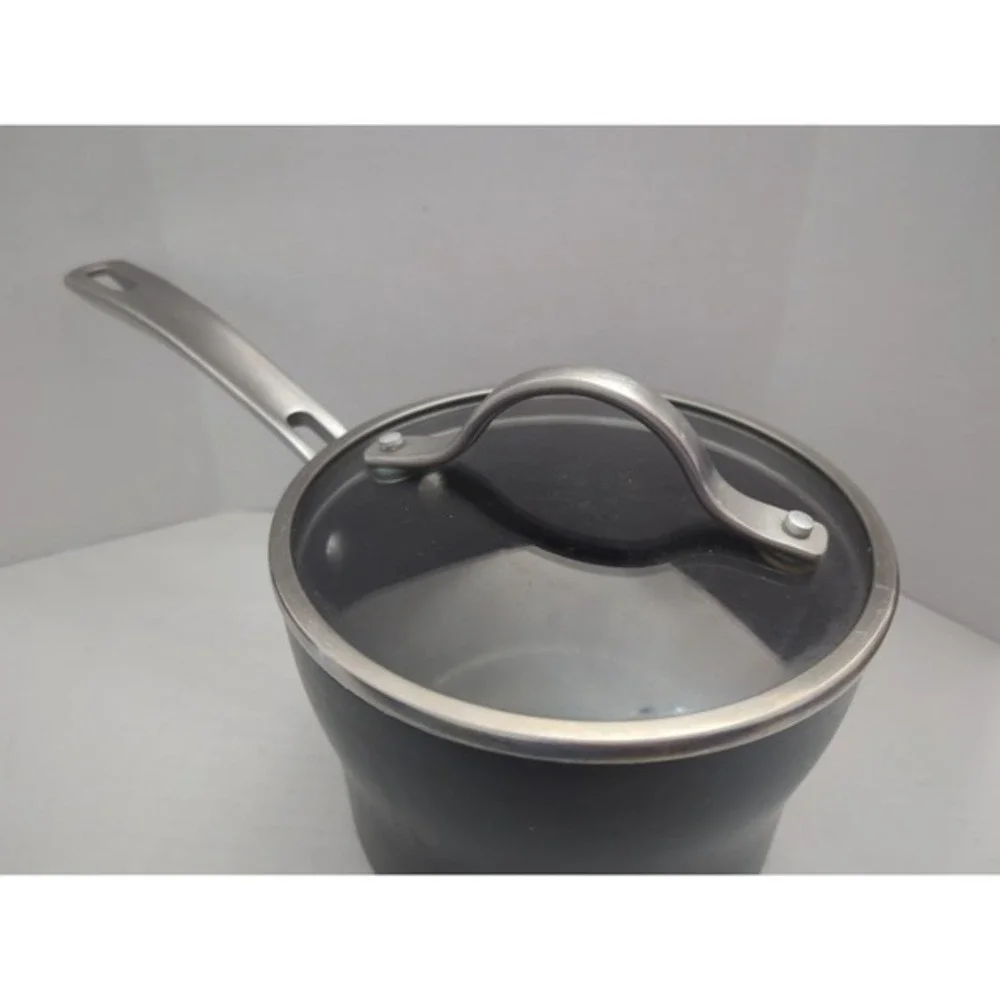 Kirkland Signature 2qt Saucepan Anodized Nonstick‎ Aluminum Sauté Pot & Lid